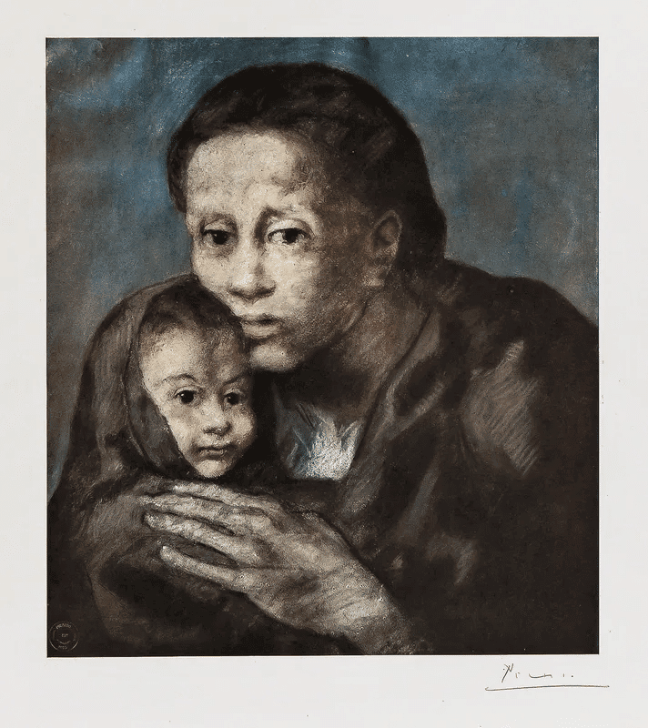 Pablo Picasso — Mother and Child with Shawl